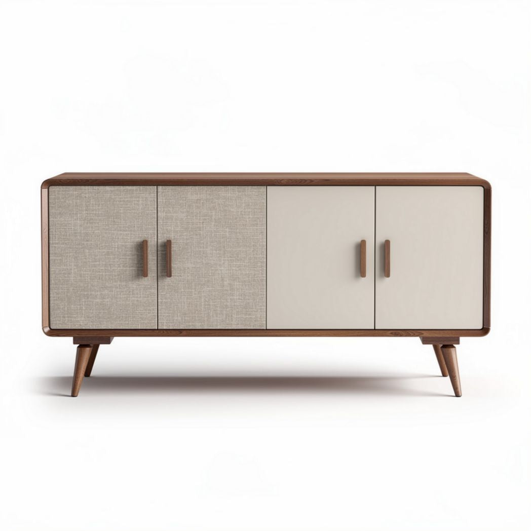 Wooden storage cabinet with three doors and modern design 120 x 40 x 70cm