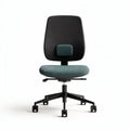 Ergonomic office chair with adjustable lumbar support and fabric upholstery