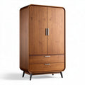 Wooden wardrobe with two doors and two drawers 80 x 40 x 180cm